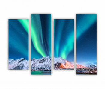 Set 4 Tablouri Multicanvas Aurora 0482 160X120 cm