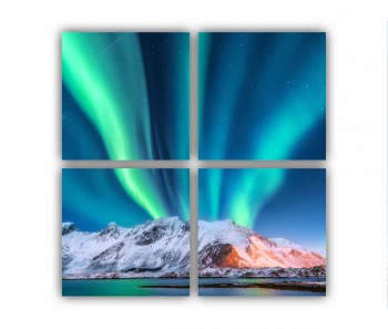 Set 4 Tablouri Multicanvas Aurora 0482 80X80 cm