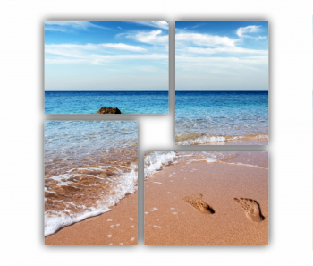Set 4 Tablouri Multicanvas California 0478 70X70 cm