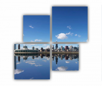 Set 4 Tablouri Multicanvas Chicago City 0465 160X160 cm 