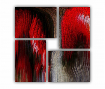 Set 4 Tablouri Multicanvas Digital Art 0317 70X70 cm 