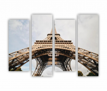Set 4 Tablouri Multicanvas Eiffel Tower 0423 160X120 cm 