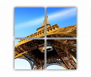 Set 4 Tablouri Multicanvas Eiffel Tower 0480 80X80 cm 