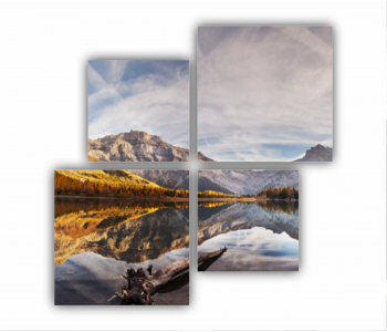 Set 4 Tablouri Multicanvas Flamingo roz 0400 160X160 cm 