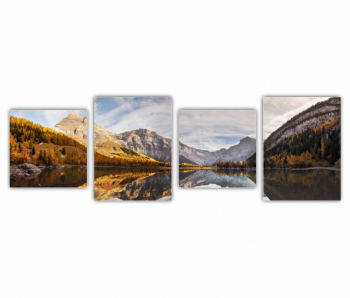 Set 4 Tablouri Multicanvas Flamingo roz 0400 240X80 cm 