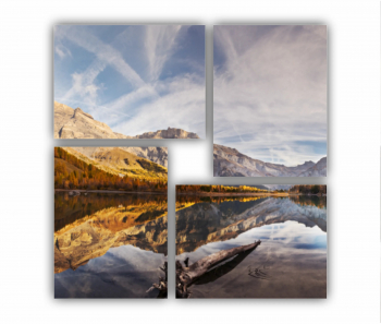 Set 4 Tablouri Multicanvas Flamingo roz 0400 70X70 cm 