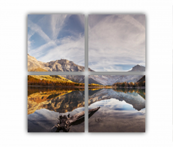 Set 4 Tablouri Multicanvas Flamingo roz 0400 80X80 cm 