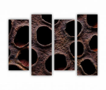 Set 4 Tablouri Multicanvas Floare de lotus uscata 0282 160X120 cm 