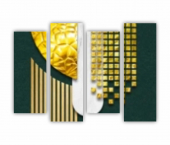 Set 4 Tablouri Multicanvas Geometric colorat - Arta moderna - Abstracta 0741 160X120 cm 