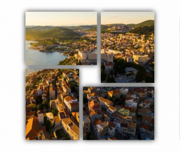 Set 4 Tablouri Multicanvas Old city Sibenik 0434 70X70 cm 