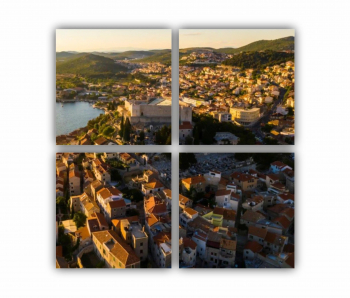 Set 4 Tablouri Multicanvas Old city Sibenik 0434 80X80 cm 