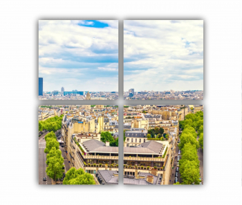 Set 4 Tablouri Multicanvas Paris 0479 80X80 cm 