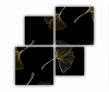 Set 4 Tablouri Multicanvas Petala de floare 0284 160X160 cm 