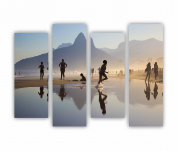 Set 4 Tablouri Multicanvas Rio de Janeiro 0137 160X120 cm 