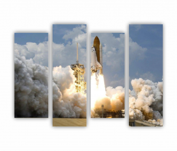 Set 4 Tablouri Multicanvas Rocket-launch 0472 160X120 cm 