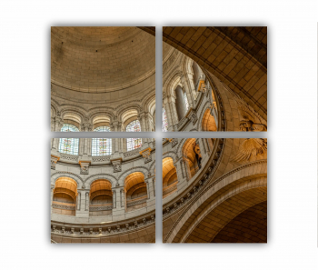 Set 4 Tablouri Multicanvas Sacre-Coeur Paris 0481 80X80 cm 