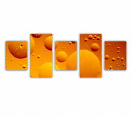 Set 5 Tablouri Multicanvas Abstract Oil Bubbles 0013 150X60 cm 
