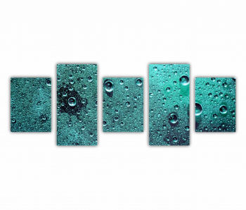 Set 5 Tablouri Multicanvas Apa albastra 0859 150X60 cm 