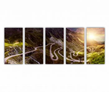 Set 5 Tablouri Multicanvas Autostrada Transfagarasan - Transfagarash - Romania 1 0678 200X80 cm 