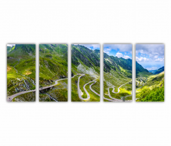 Set 5 Tablouri Multicanvas Autostrada Transfagarasan - Transfagarash - Romania 3 0680 200X80 cm 
