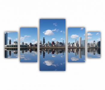 Set 5 Tablouri Multicanvas Chicago City 0465 200X120 cm
