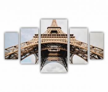 Set 5 Tablouri Multicanvas Eiffel Tower 0423 200X120 cm 