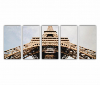 Set 5 Tablouri Multicanvas Eiffel Tower 0423 200X80 cm 