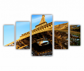 Set 5 Tablouri Multicanvas Eiffel Tower 0480 200X120 cm 