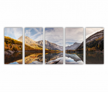 Set 5 Tablouri Multicanvas Flamingo roz 0400 200X80 cm