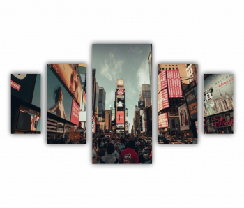 Set 5 Tablouri Multicanvas NYC 0412 200X120 cm 