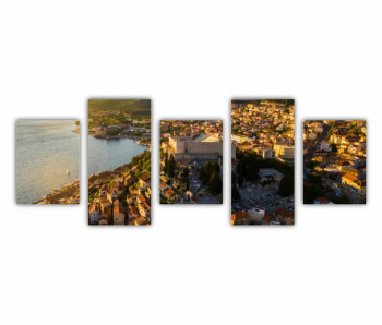 Set 5 Tablouri Multicanvas Old city Sibenik 0434 150X60 cm 