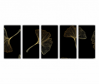 Set 5 Tablouri Multicanvas Petala de floare 0284 200X80 cm 