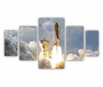 Set 5 Tablouri Multicanvas Rocket-launch 0472 200X120 cm