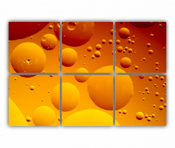 Set 6 Tablouri Multicanvas Abstract Oil Bubbles 0013 120X80 cm 