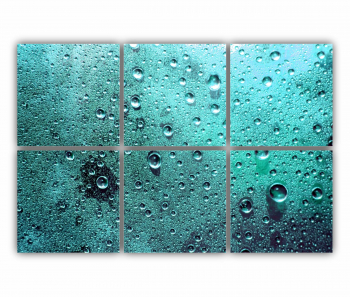 Set 6 Tablouri Multicanvas Apa albastra 0859 120X80 cm 