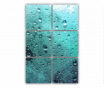 Set 6 Tablouri Multicanvas Apa albastra 0859 80X120 cm 