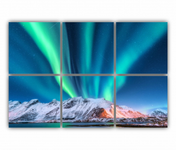Set 6 Tablouri Multicanvas Aurora 0482 120X80 cm