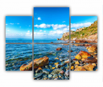 Set 6 Tablouri Multicanvas Cape Milazzo Insula Sicilia Italia 0003 100X80 cm 