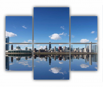 Set 6 Tablouri Multicanvas Chicago City 0465 100X80 cm 