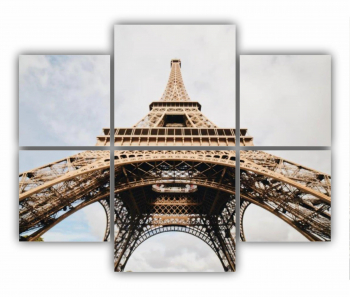 Set 6 Tablouri Multicanvas Eiffel Tower 0423 100X80 cm 