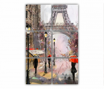 Set 6 Tablouri Multicanvas Eiffel Tower 0424 80X120 cm 
