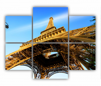 Set 6 Tablouri Multicanvas Eiffel Tower 0480 100X80 cm 