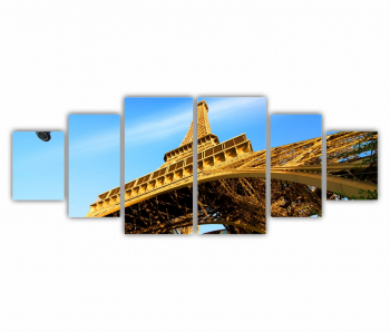 Set 6 Tablouri Multicanvas Eiffel Tower 0480 200X80 cm 