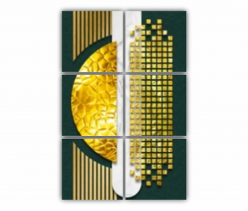 Set 6 Tablouri Multicanvas Geometric colorat - Arta moderna - Abstracta 0741 80X120 cm 