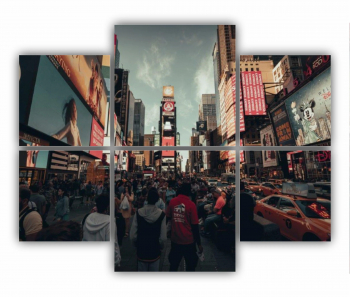 Set 6 Tablouri Multicanvas NYC 0412 100X80 cm 