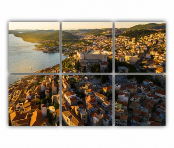 Set 6 Tablouri Multicanvas Old city Sibenik 0434 120X80 cm 