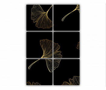 Set 6 Tablouri Multicanvas Petala de floare 0284 80X120 cm 