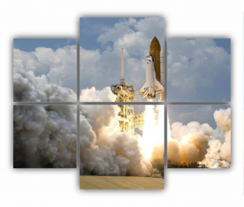 Set 6 Tablouri Multicanvas Rocket-launch 0472 100X80 cm 