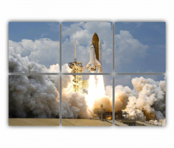 Set 6 Tablouri Multicanvas Rocket-launch 0472 120X80 cm 