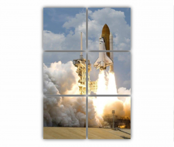 Set 6 Tablouri Multicanvas Rocket-launch 0472 80X120 cm 